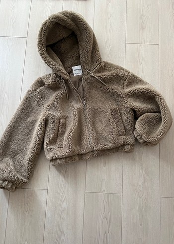 Kahverengi Suni Kürk Detaylı Kadın Ceket - Görsel 3