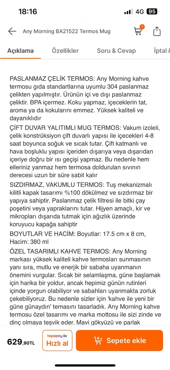 Renkli Termos Matara 380ml - Görsel 4