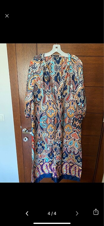Zara desenli elbise