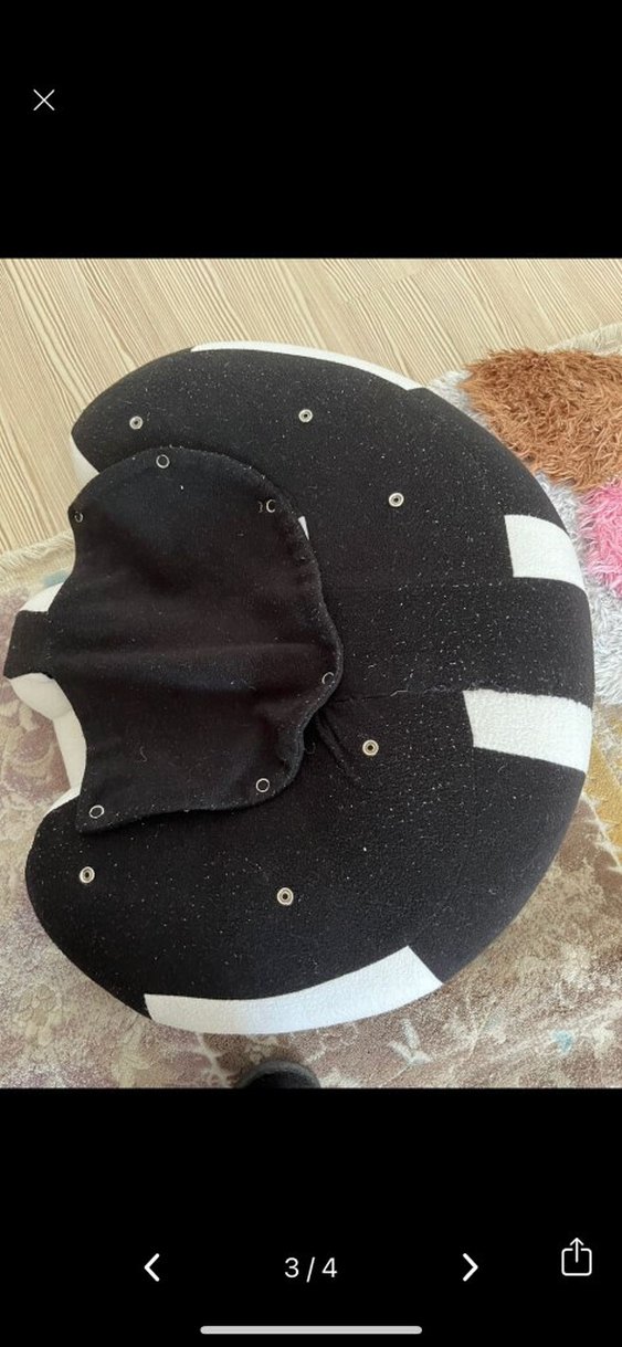 Zebra Desenli Siyah Emzirme ve Hamile Yastığı - Görsel 3