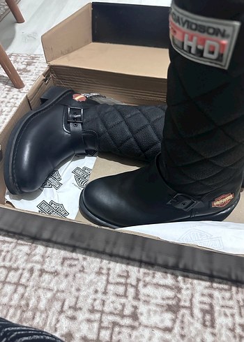 Siyah Kadın Biker Botlar, Tokalı, Blok Topuklu