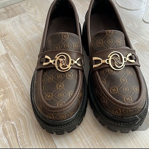 Vakko monogram desen loafer ihracat fazlası