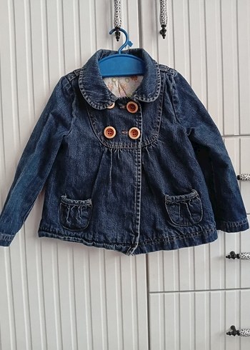 Kız Çocuk Kahverengi Kot Ceket - Görsel 5