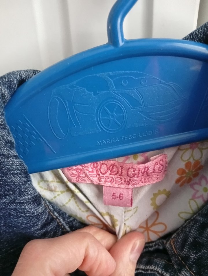 Kız Çocuk Kahverengi Kot Ceket - Görsel 4