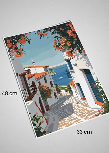 Beden Renkli Manzara Poster Baskı