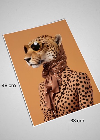 Beden Leopar Tablo Poster Baskı