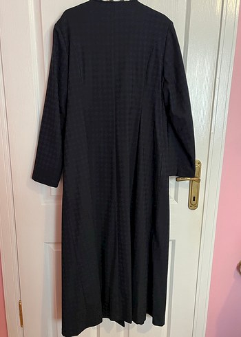 Düğmeli Uzun Siyah Kadın Kaban - Görsel 5