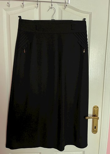 Siyah Piliseli Uzun Kadın Etek - Görsel 2