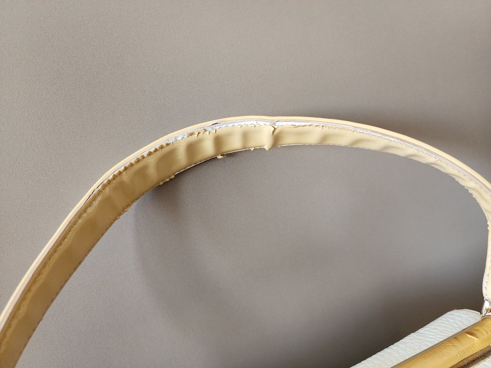 Beyaz Deri Kabartmalı Kadın Çanta matmazel - Görsel 3