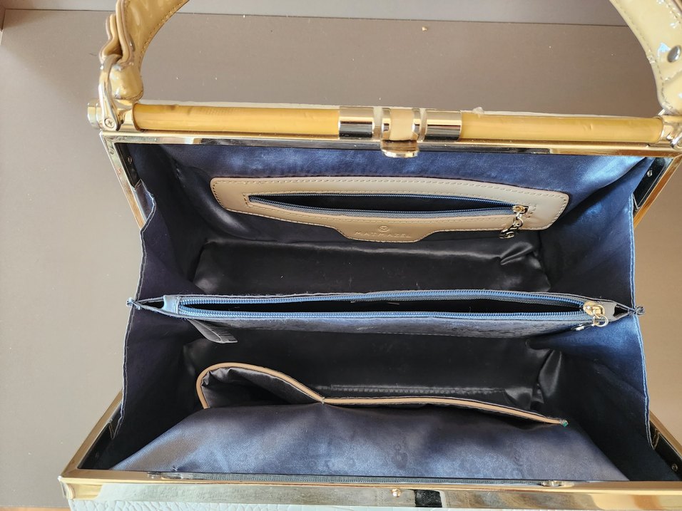 Beyaz Deri Kabartmalı Kadın Çanta matmazel - Görsel 5