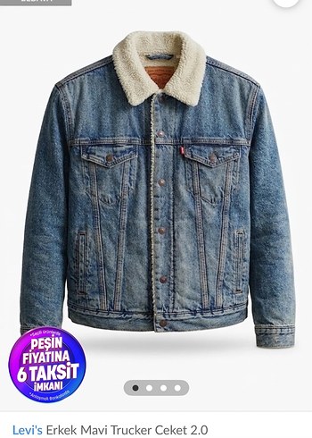 Levis Levi S Erkek Mavi Denim Ceket