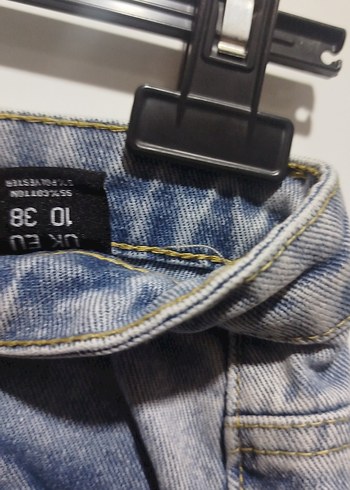 38 Beden Gri Mavi Midi Boy Salaş Kadın Kot Pantolon