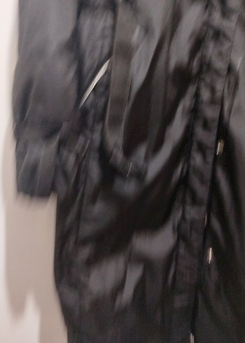 s Beden Siyah Uzun Kadın Goth Ceket