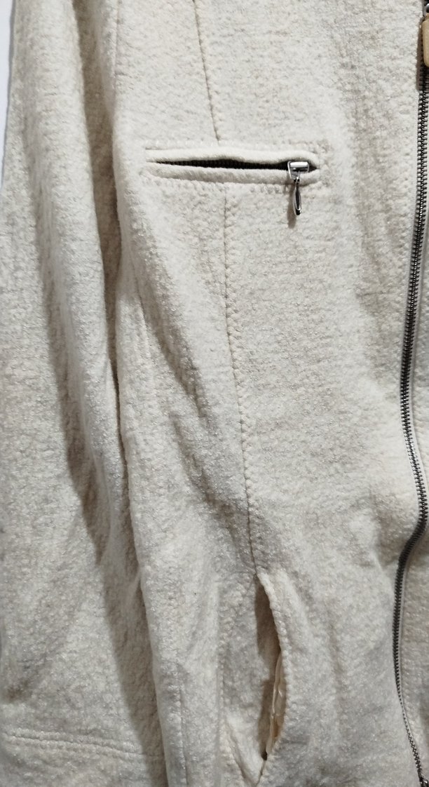 Kapüşonlu Fermuarlı Bej Kadın Ceket - Görsel 2