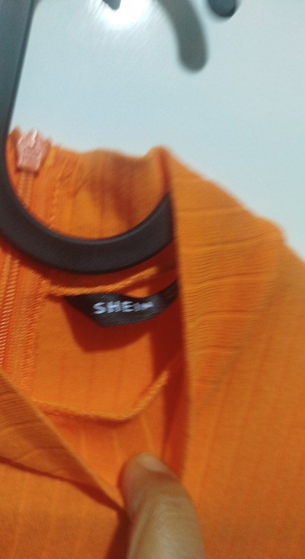 Turuncu Yüksek Yakalı Kısa Kollu Tulum - Görsel 4