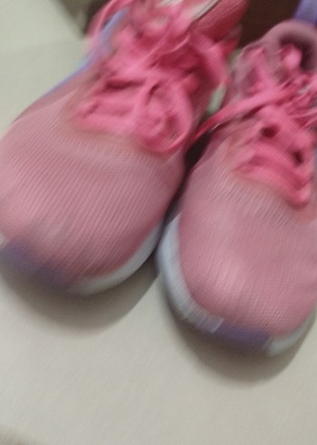 Kadın Pembe Bağcıklı Spor Ayakkabı - Görsel 3