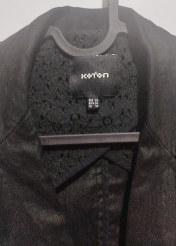 Deri Siyah Kemerli Kadın Blazer Ceket - Görsel 3