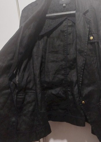 Deri Siyah Kemerli Kadın Blazer Ceket - Görsel 7