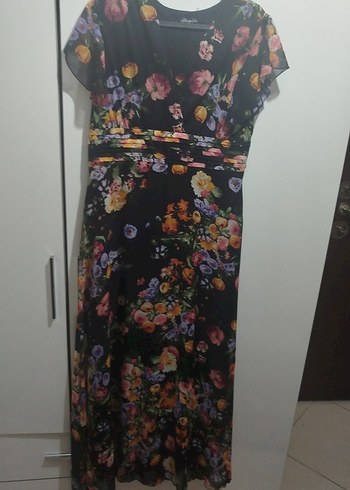 Çiçek Desenli Uzun Bohem Elbise - Görsel 2