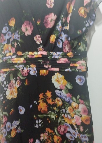 Çiçek Desenli Uzun Bohem Elbise - Görsel 4