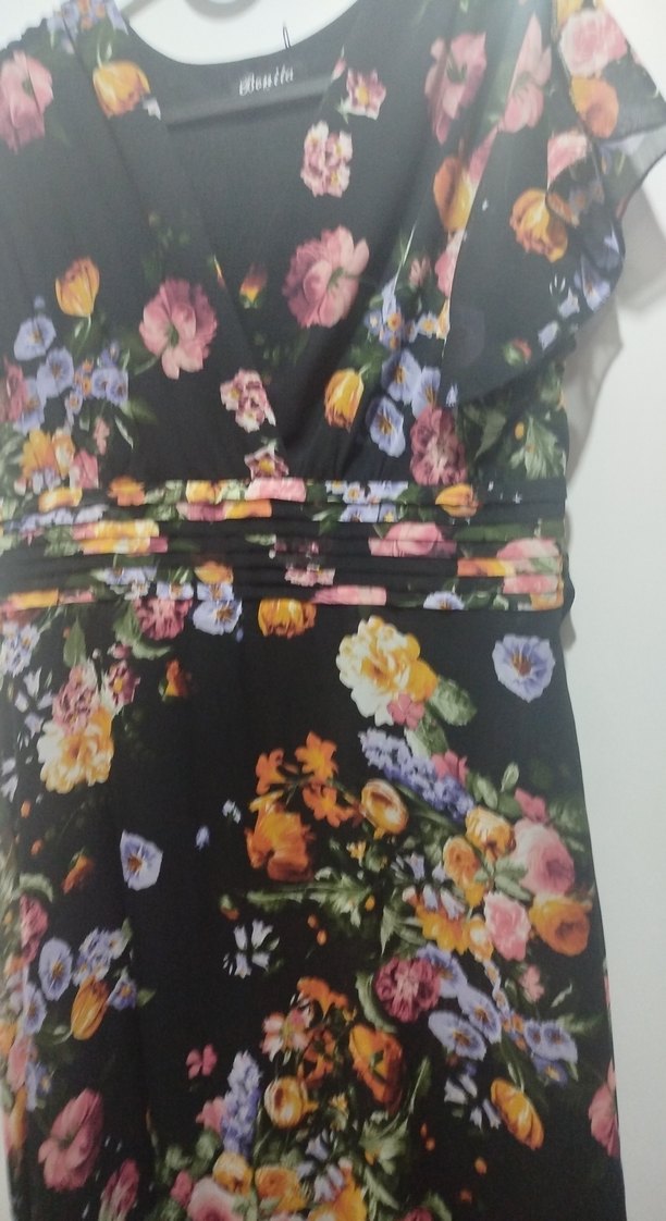 Çiçek Desenli Uzun Bohem Elbise - Görsel 4