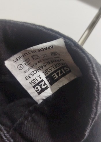 Düğmeli Siyah Denim Midi Etek - Görsel 6