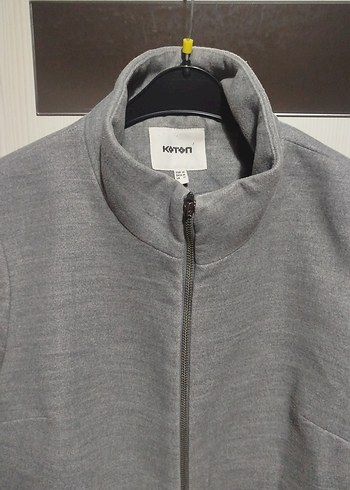 Gri Fermuarlı Uzun Kaban - Görsel 2