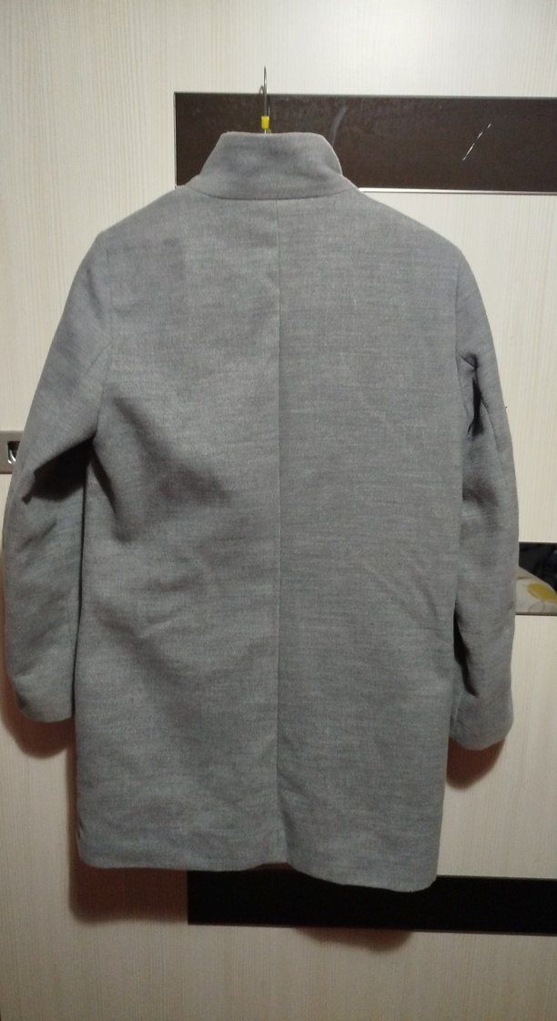 Gri Fermuarlı Uzun Kaban - Görsel 4