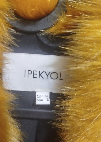 Kahverengi Zebra Desenli Uzun Suni Kürk - Görsel 4