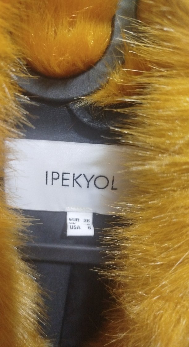 Kahverengi Zebra Desenli Uzun Suni Kürk - Görsel 4