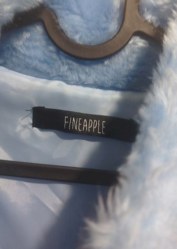 Mavi Peluş Uzun Kadın Kaban - Görsel 4