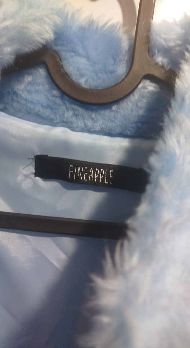 Mavi Peluş Uzun Kadın Kaban - Görsel 4