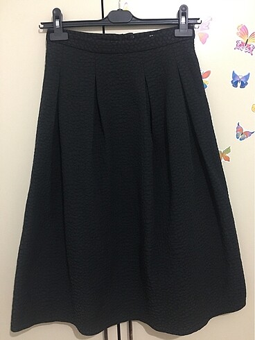 H&M Siyah midi etek
