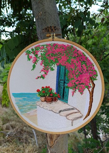 Beden pembe Renk Pastel Pembe Nakış Tablo