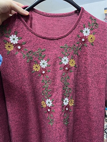 m Beden Çiçek desenli bluz kazak