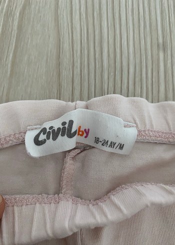 Kız Çocuk Pudra Basic Pamuk Tayt - Görsel 3