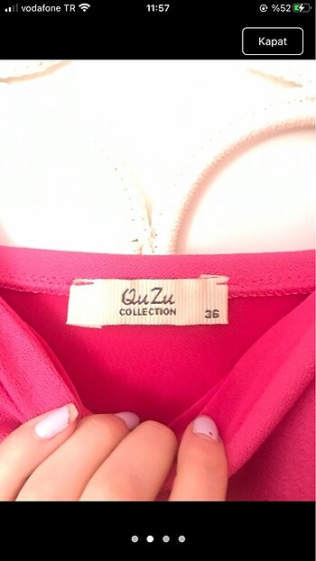 Quzu Pembe Elbise