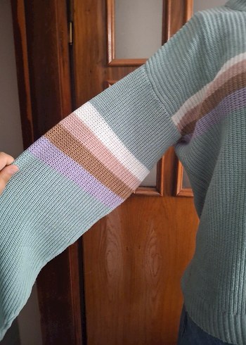 Trendyol & Milla Çizgili Pastel Renkli Triko Kadın Kazak