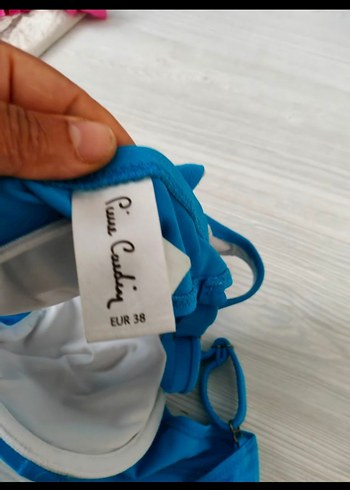 38 Beden mavi Renk Mavi Minimalist Kadın Bikini Üstü