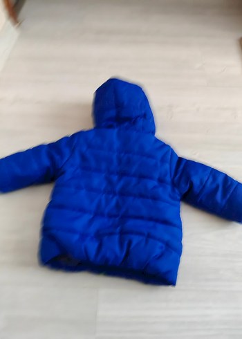 Kapüşonlu, Fermuarlı Mavi Erkek Çocuk Mont - Görsel 2