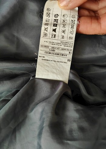 Kapüşonlu, Fermuarlı Mavi Erkek Çocuk Mont - Görsel 6