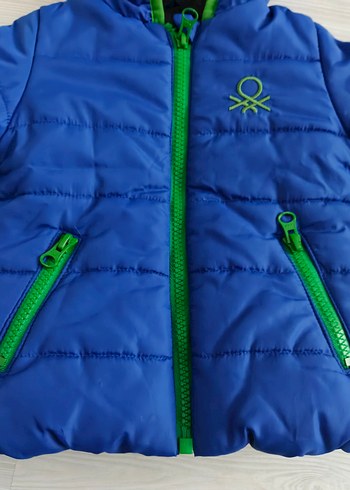 Kapüşonlu, Fermuarlı Mavi Erkek Çocuk Mont - Görsel 3