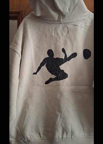 Erkek Çocuk  Baskılı Kadın Kapüşonlu Sweatshirt - Görsel 5