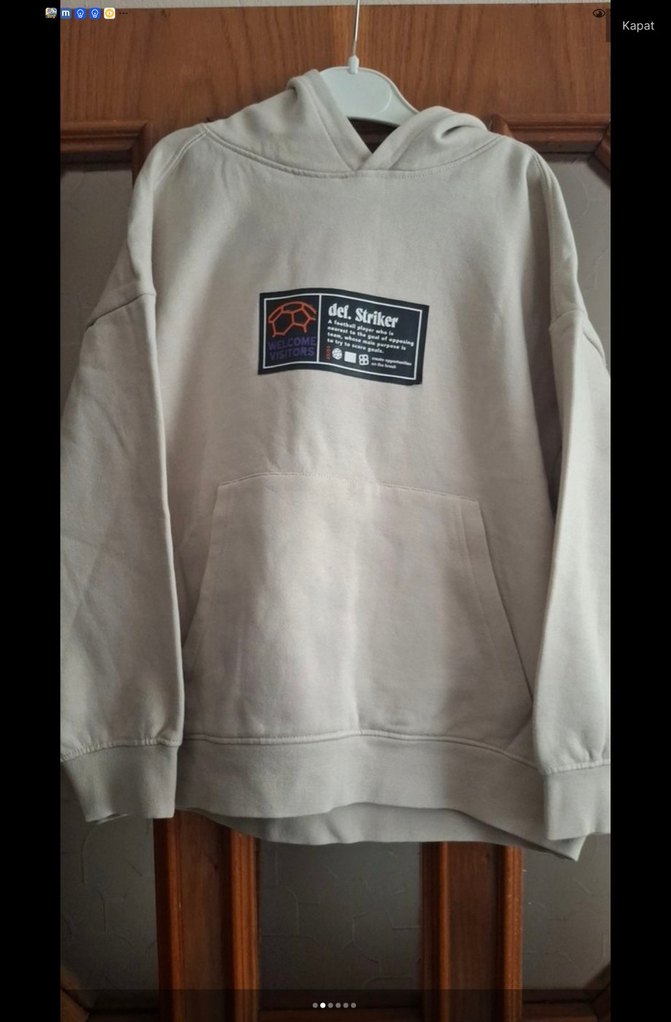 Erkek Çocuk  Baskılı Kadın Kapüşonlu Sweatshirt - Görsel 2