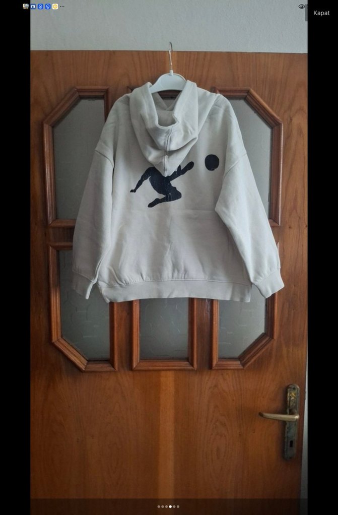 Erkek Çocuk  Baskılı Kadın Kapüşonlu Sweatshirt - Görsel 4