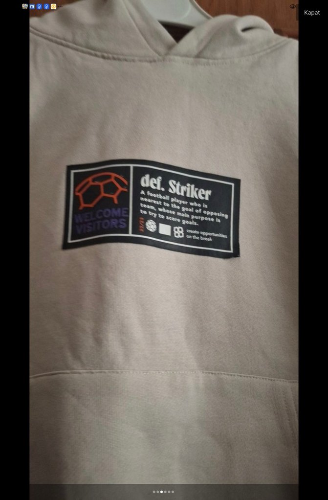 Erkek Çocuk  Baskılı Kadın Kapüşonlu Sweatshirt - Görsel 3