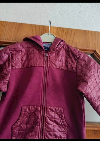 Bordo Kapüşonlu Fermuarlı Erkek Sweatshirt - Görsel 2