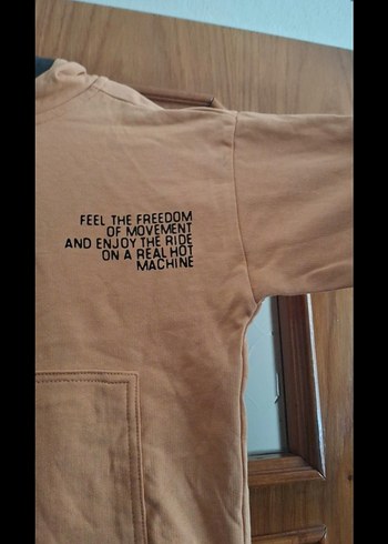 Erkek Çocuk Bej Düğmeli Sweatshirt - Görsel 3