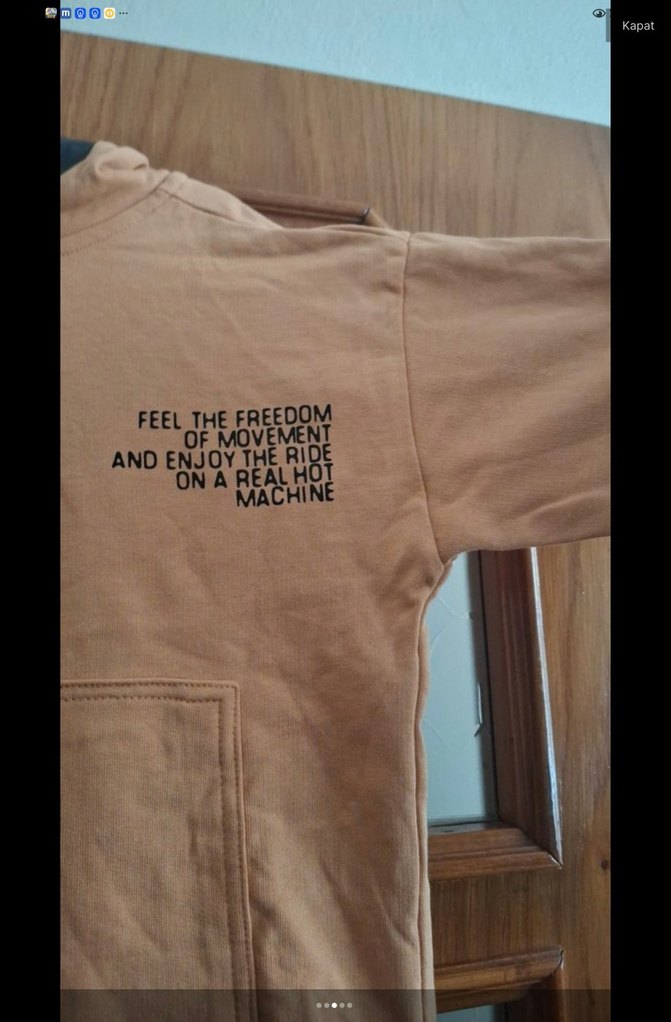 Erkek Çocuk Bej Düğmeli Sweatshirt - Görsel 3