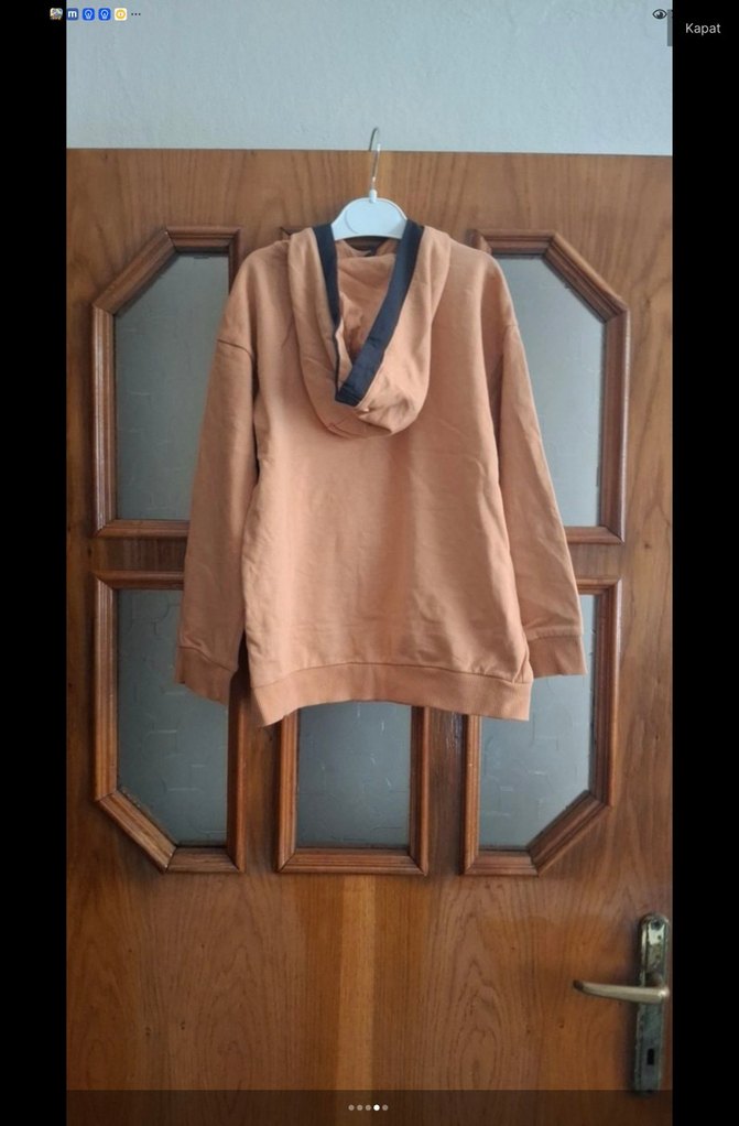 Erkek Çocuk Bej Düğmeli Sweatshirt - Görsel 4